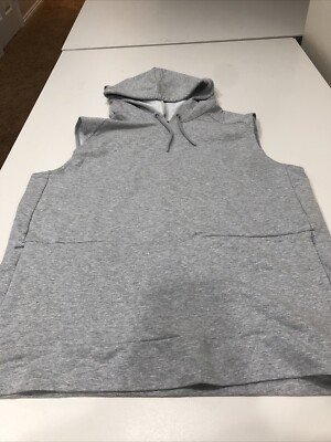 Gaiam Namaste Sleeveless Hoodie Grey Heather L