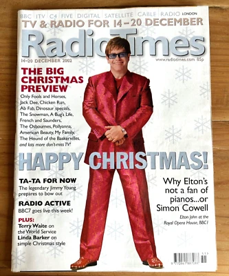 Radio Times 14/12/2002 ELTON JOHN Kylie Minogue LIZA TARBUCK Jack Nicholson - Image 1 of 4