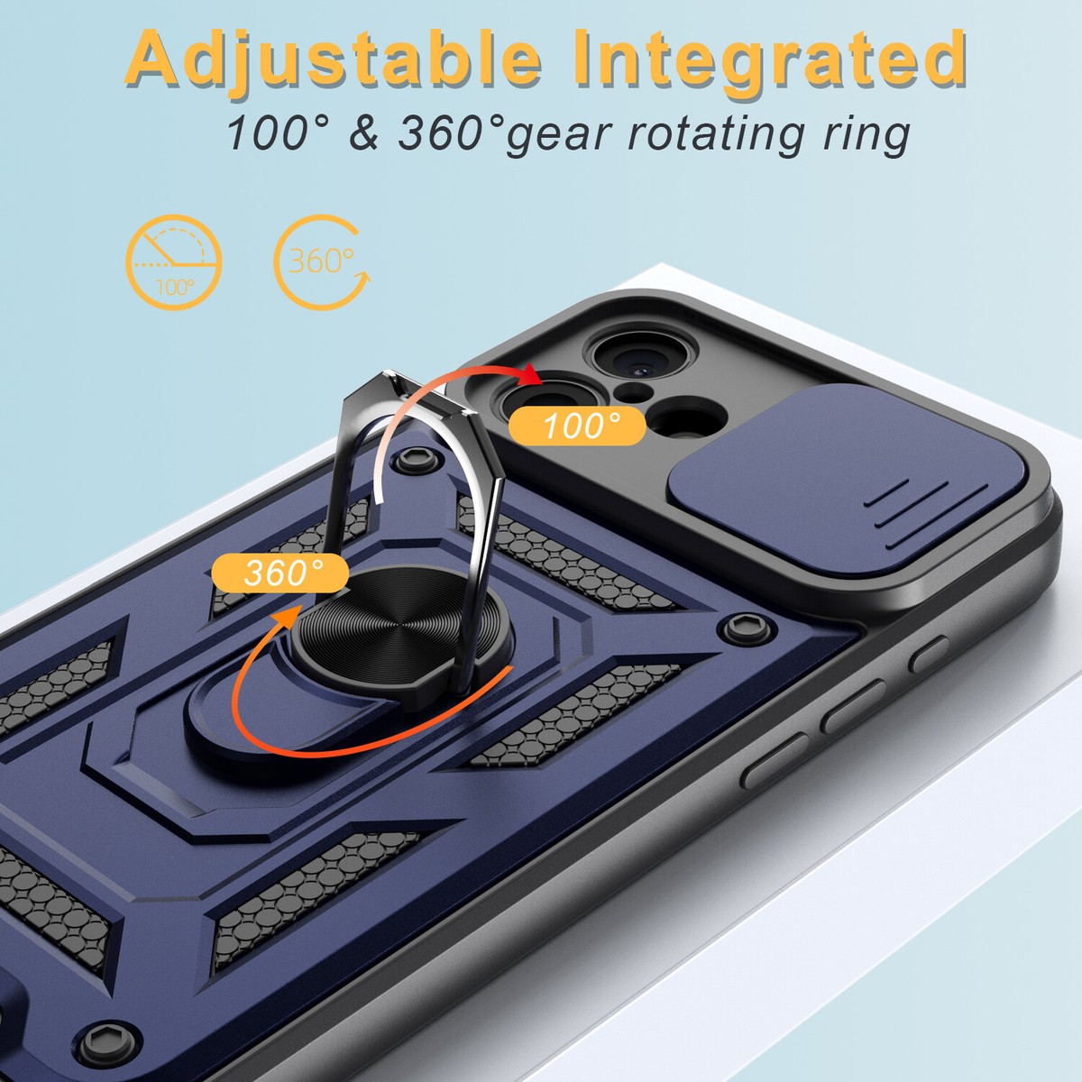 For iPhone 16 /16 Plus/16 Pro/16 Pro Max Shockproof Stand
