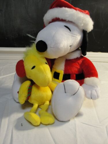 Hallmark Snoopy Santa & Woodstock Peanuts Christmas Plush W/Tags