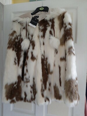 Gilet En Fourrure Topshop Taille 8 - Noir, Occasion Très Bon État