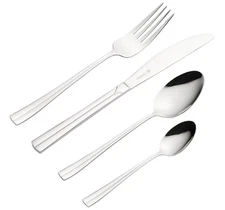 New Sorrento Viners 16P Set Contemporary Stainless Steel Flatware Cutlery 2Avai