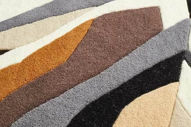 Calais Crack Emboss Multi Handgetuftet 100% Wolle Weich Bereich Teppich - Bild 4 von 4