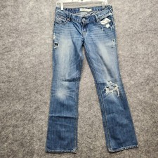 Hollister California Veniceboot Ripped Jeans Size 5R Denim Light Blue