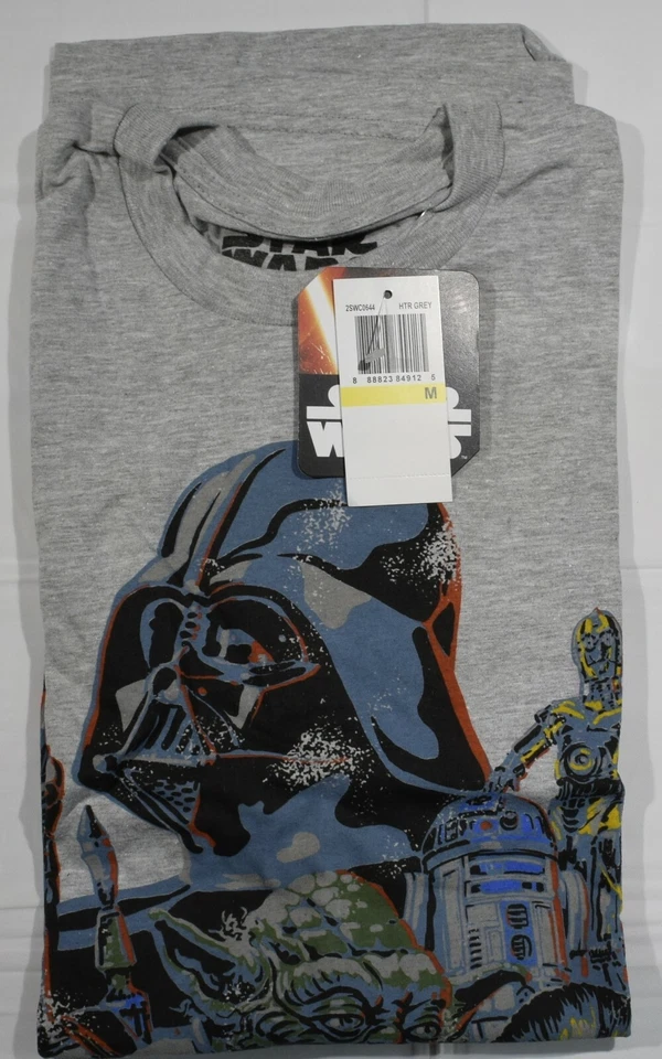 Camiseta para hombre Jem Star Wars gráfica gris jaspeado talla mediana Foto 2 de 4