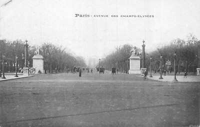 75 PARIS AVENUE CHAMPS-ELYSEES ANIMEE - ARC DE TRIUMPH AU FOND 