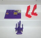Vintage TMNT Ninja Turtles 1990 Technodrome Parts Lot Laser Gun Feet Weapon Rack