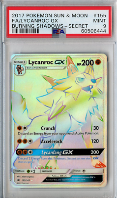 i dog レインボー　超希少　レア Pokemon - Lycanroc GX (155/147) - Rainbow Rare - Burning Shadows