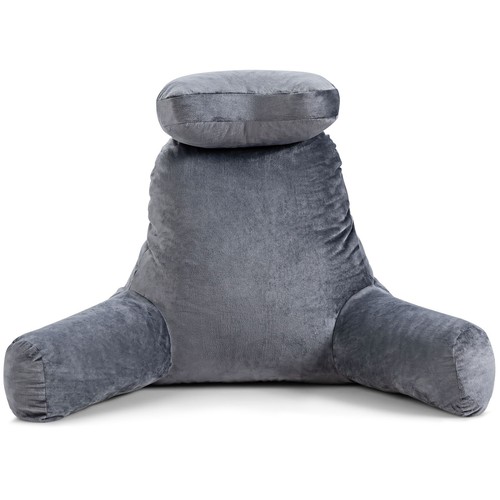 Coussin Lombaire Mémoire De Forme HAVARGO - Soutien Dos Épais Et Moelleux Pour Canapé, Fauteuil, Recliner, Gris Confort Ultime
