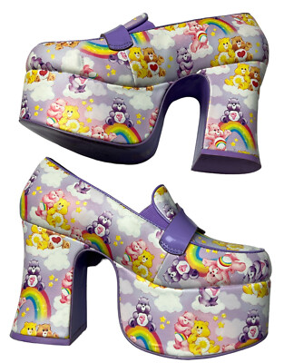 Care Bears Platform Shoes Purple Dolls Kill Size High Heel