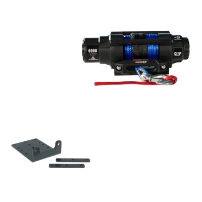 Viper 6000lbs V3 Winch With Mount For Kubota RTV900 2009-2022 V36000SE_BL