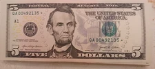 NEW 2021 ⭐️ STAR  NOTE $5 DOLLAR ( BOSTON A ) UNCIRCULATED