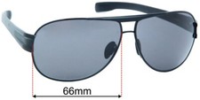 SFx Replacement Sunglass Lenses fits Porsche P 8544 - 66mm Wide