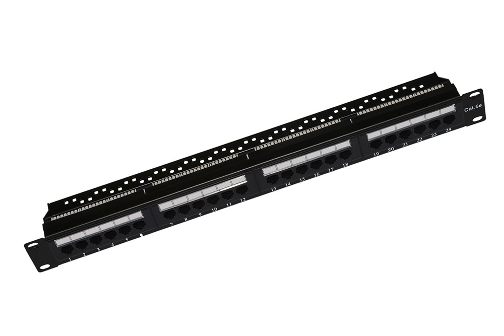 PATCH PANEL 24 PORTE CAT5E PER RACK 19'' CAT5 RJ45 UTP 8 CATEGORIA LINK LKP5E24U