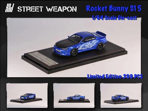 Modellino auto SW 1:64 Nissan Silvia S15 Pandem razzo coniglietto lega veicolo pressofuso - Foto 4 di 10