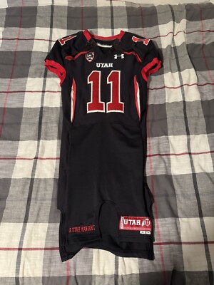 Under Armour Utah Utes Davion Orphey 2013 Issued Football Jersey Size 38 Black