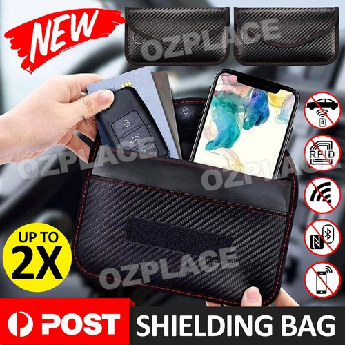 2Pcs Signal Blocking Shielding Pouch Cell Phone Wallet for Faraday Bag RFID AU