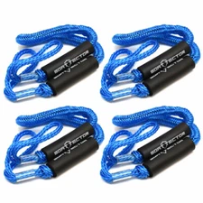 Extreme Max Boat Bungee Dock Line 3006.3225 | Blue 4 FT (Set of 4)