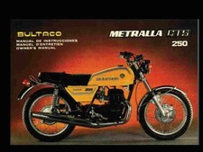 BULTACO METRALLA OPERATIONS MAINTENANCE MANUAL for GTS 250 Cemoto Motorcycles