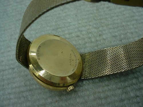 NICE VINTAGE BULOVA ACCUTRON 2183 RUNNING, COPPER DIAL !!!! N1 DATE 1971 - Picture 4 of 10