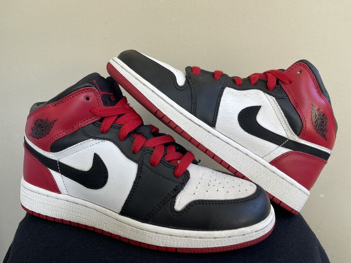 Rare Nike Air Jordan 1 Retro GS Sz 4.5Y White Black Bred Red Rare Nike Air Jordan 1 Retro GS Sz 4.5Y White Black Bred Red