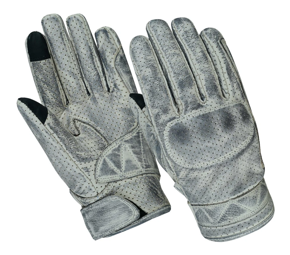 Guantes De Cuero Para Moto Guantes Blanco Guantes Con Protection Guantes De Moto - Imagen 3 de 4