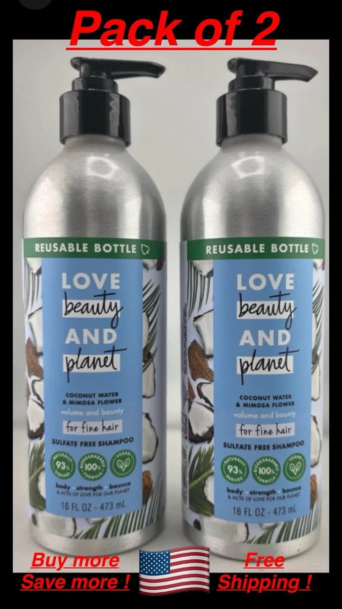 Love Beauty And Planet Coconut Water & Mimosa Flower Shampoo PACK OF 2