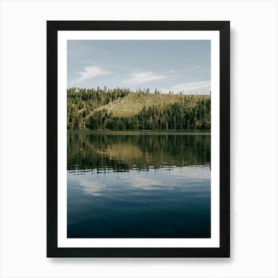 Waldsee Kunstdruck gerahmt Wandbild Poster Leinwanddruck Bild