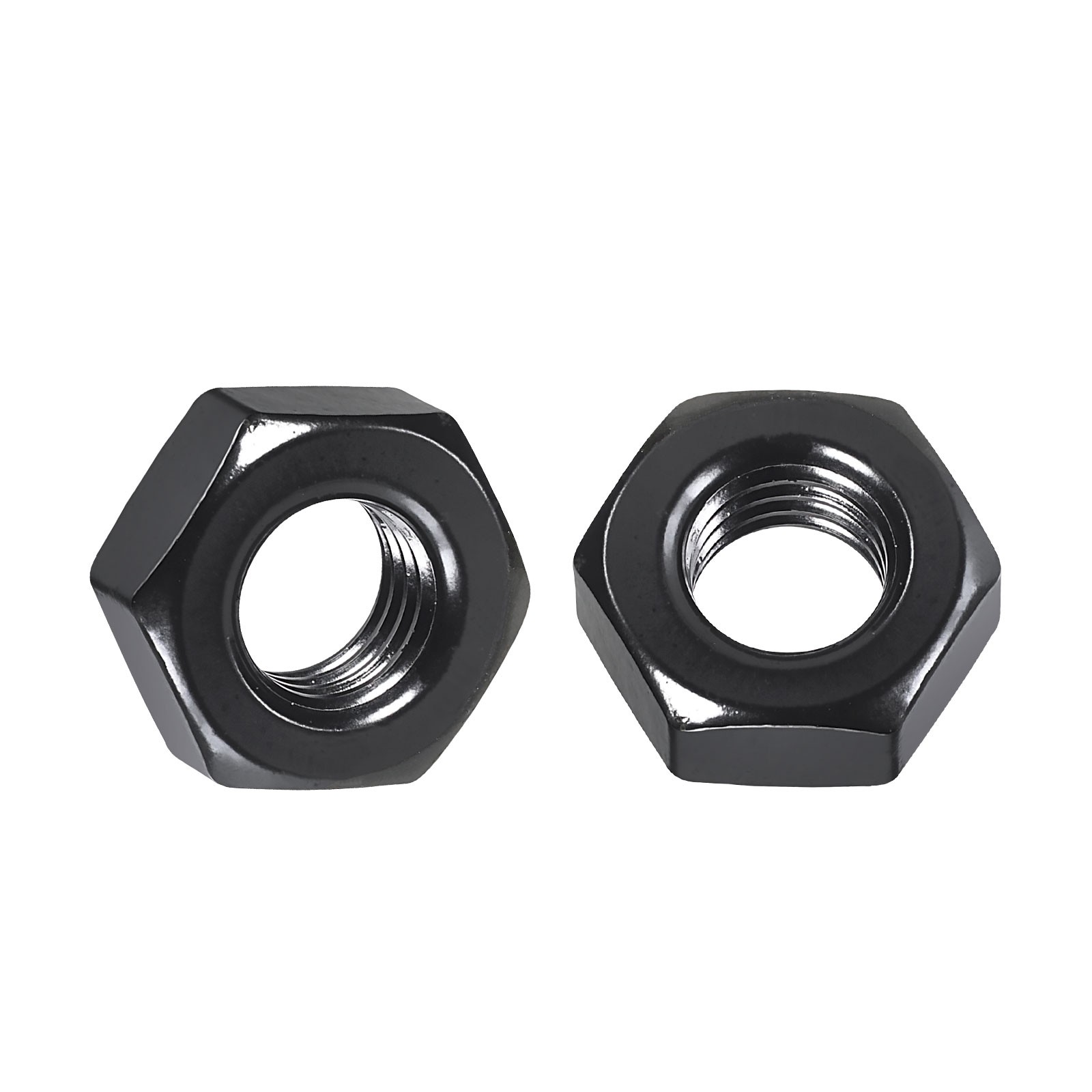 20pcs Hex Nuts - [M10-1.5] 304 Stainless Steel 18-8 Hardware Nuts, Black