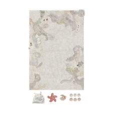  Color:Natural,Size:4' 7" X 6' 7" Lorena Canals-Seabed Washable Play Rug 14349