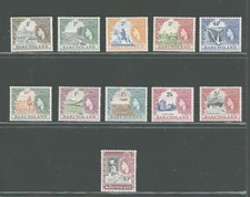 1954 Basutoland, Stanley Gibbons No. 43-53 - Series of 11 Values, MNH**