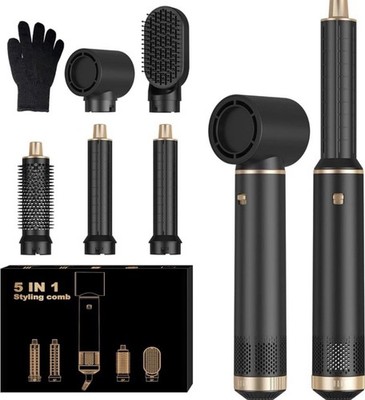    Haarstyler Set 5 In 1 Haartrockner 1000W 6000 rpm Warmluftbrüste Föhn Neu OVP