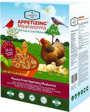 Amzey Dried Mealworms 11 LBS - 100 Natural for Chicken 11 Pound Pack of 1 