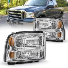AS Headlight Assembly Compatible with 2005 2006 2007 Ford F250 F350 F450 F550...