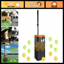 Tennis Ball Hopper Pickleball Collector - Holds 60 Balls, Adjustable Handle, H