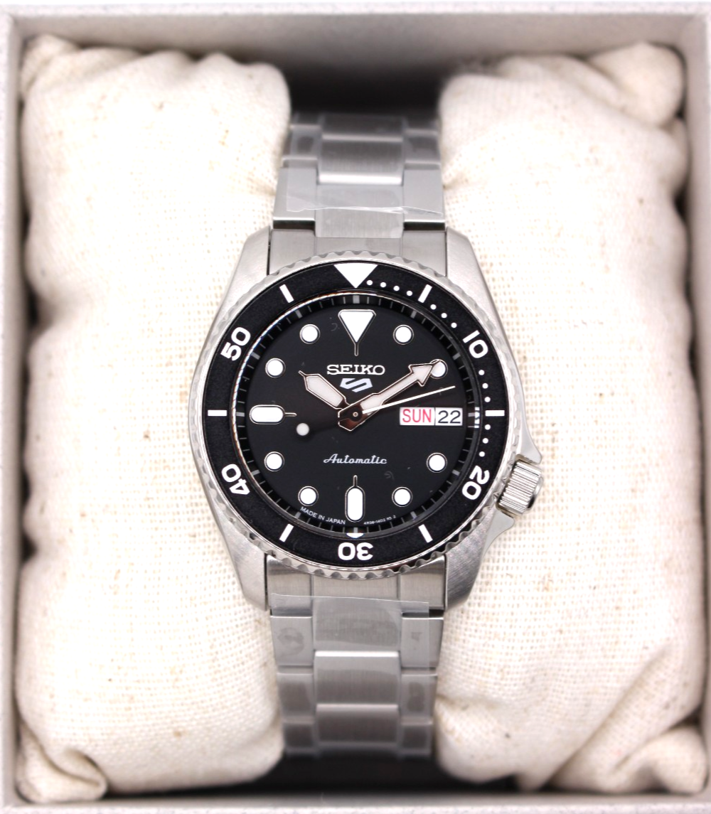 Seiko 5 Sports SBSA225 Black Automatic Mechanical Diver Men Watch