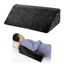 Wedge Pillow for Side Sleeping, Body Positioning Foam Wedge Pillow, Side Black