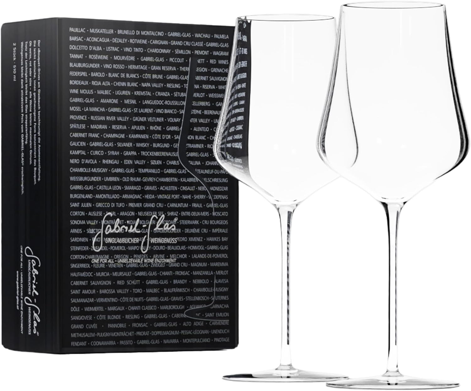 Gabriel-Glas Standart Cristal Copas de Vino, Juego de 2 con Caja de Regalo - Premium, Un