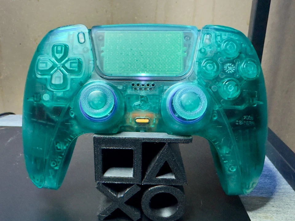 透明蓝色 Dualsense 无线改装控制器适用于 PS5 LED+Clicky+TMR — 第 2/4 张图片