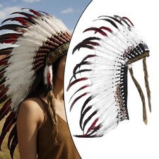 Indian Native Chief Headdress Artificial Feather Headdress for Dance Festival