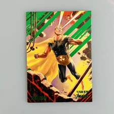 2022 UD Marvel Fleer Ultra Avengers HYPERION GREEN FOIL CARD #32 Ray Lago
