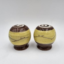 Vintage Salt & Pepper Shaker Ceramic Round