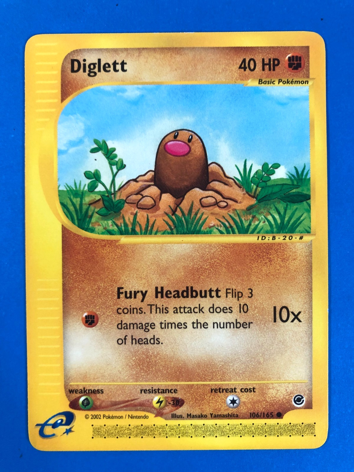 Pokemon Expedition Diglett Common Card 106/165 NM