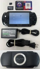 PSP 1000 Piano Black / New Battery / Genuine Sony Charger / Region Free / 64 GB