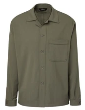 Z Zegna Mens Tech Gabardine Overshirt Jacket M Medium Army Green NWT $545