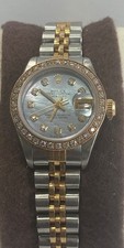 Rolex Datejust Lady 26mm 18k/SS-Diamond LugBlue MOP Diamond Dial-Diamond Bezel