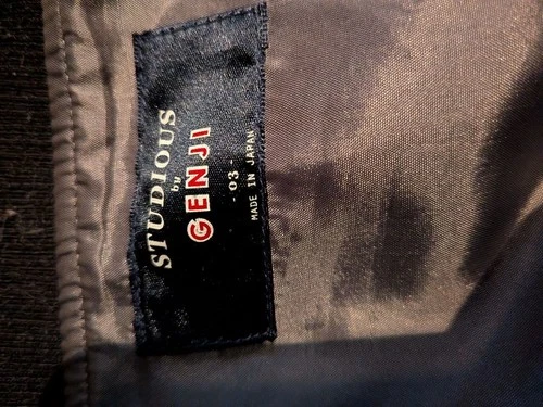 studious genji limited sukajan light blouson navy silver black size 3 japan rare image 3