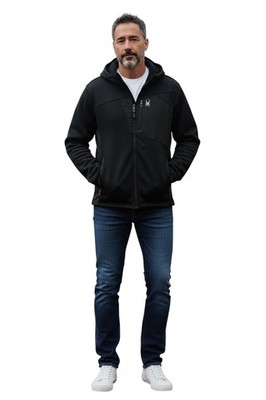 Spyder Men s Black Jacket Thermo Web Pro Web Full Zip Pockets Size L NWT
