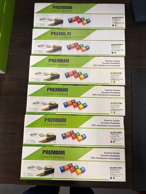 Premium Toner Cartridges NEW 2 Black, 1 Cyan, 1 Magenta, and 2 Yellow