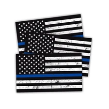Paquete de 3 pegatinas de la bandera estadounidense de 5x3 para coches, camiones